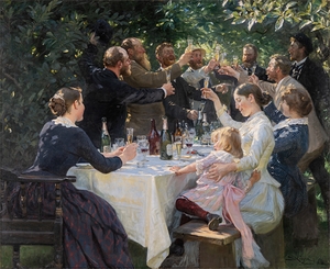 Hip Hip Hurrah! Artists’ Party Skagen [1887–88] by Peder Severin Krøyer [1851–1909]